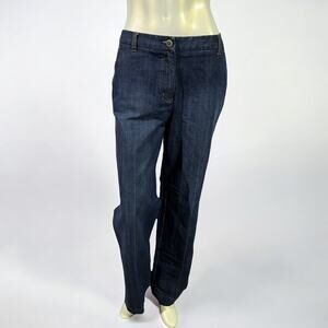 Talbots Stretch Dark Wash Trouser Jeans Size 8 - Classic Fit